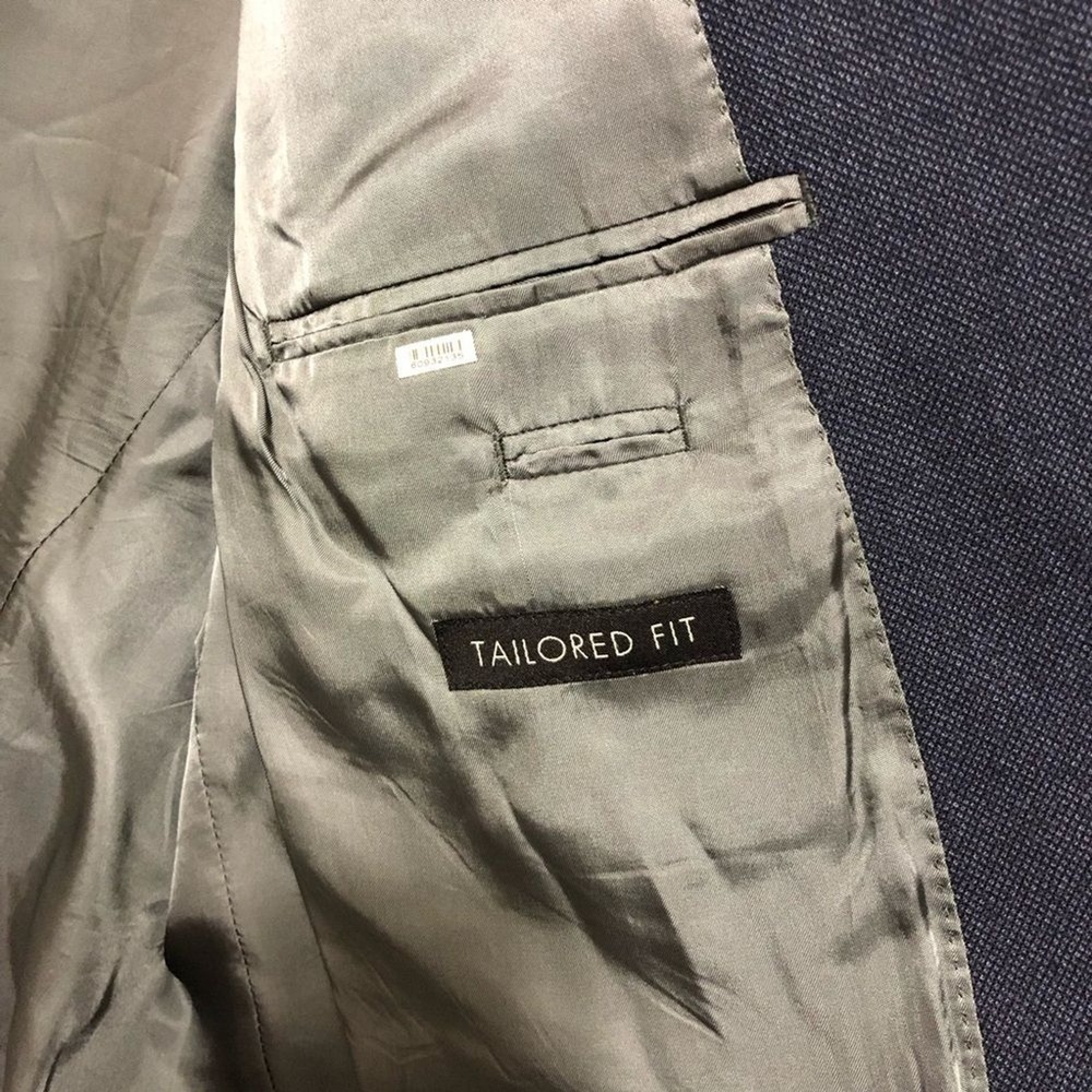 Jos. A. Bank Men's Navy Wool Blazer Size 46R Two Button Sport Coat - Picture 10 of 16